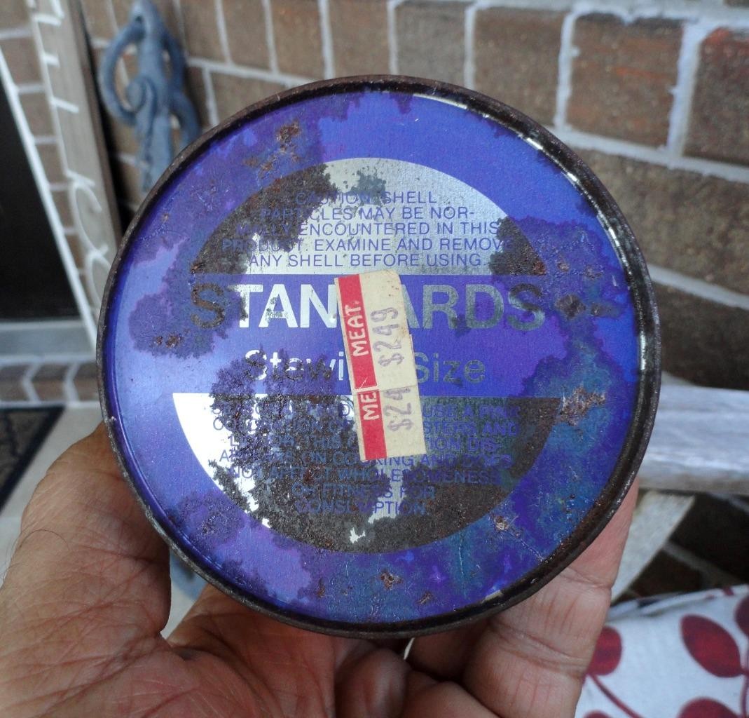 QUALITY OYSTERS Advertising Tin Can WAYNE EVANS SFD CO. CRISFIELD, Maryland MD