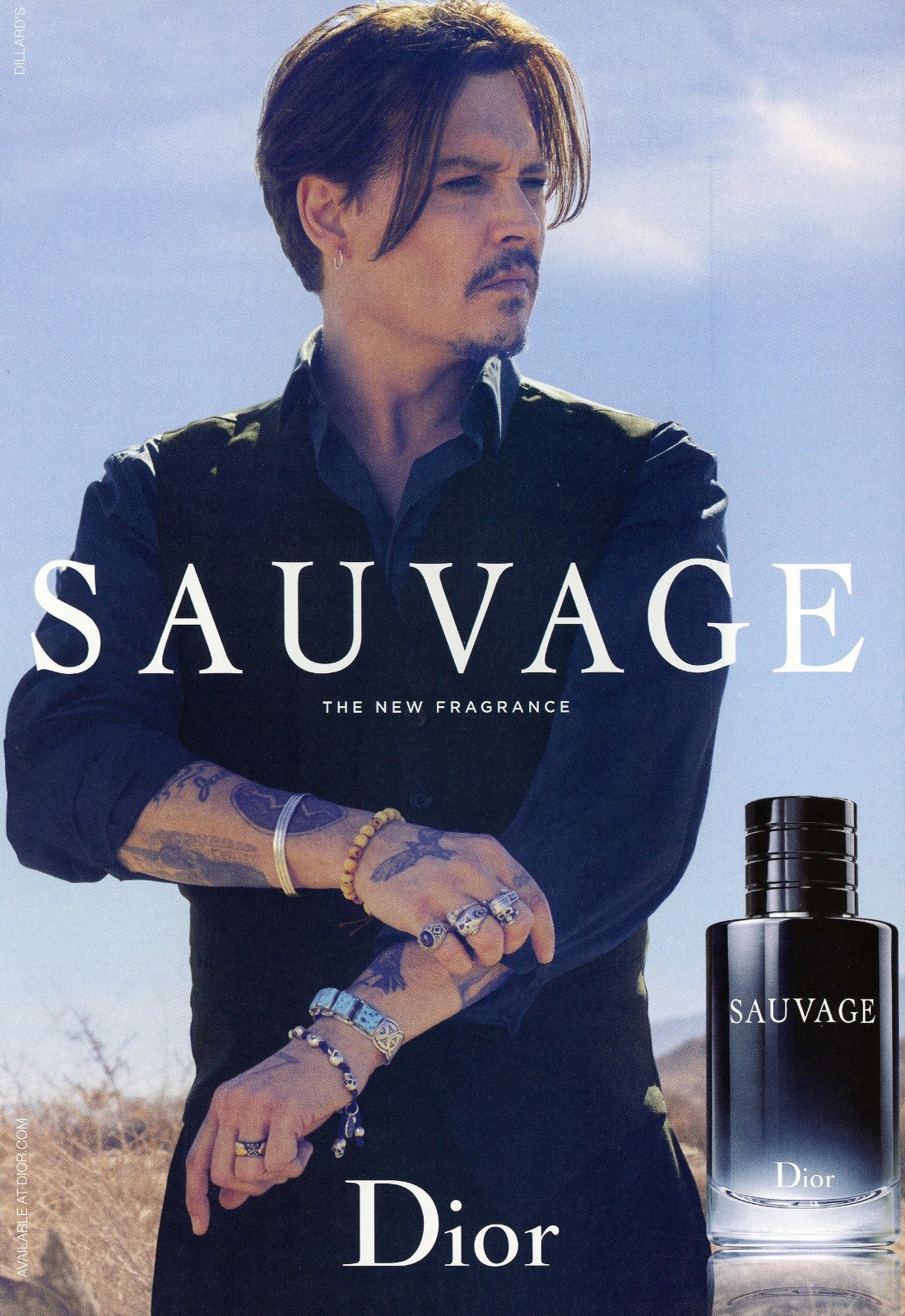DIOR magazine AD #518 OOP 2018 JOHNNY DEPP 2 SIDED SAUVAGE DILLARD’S