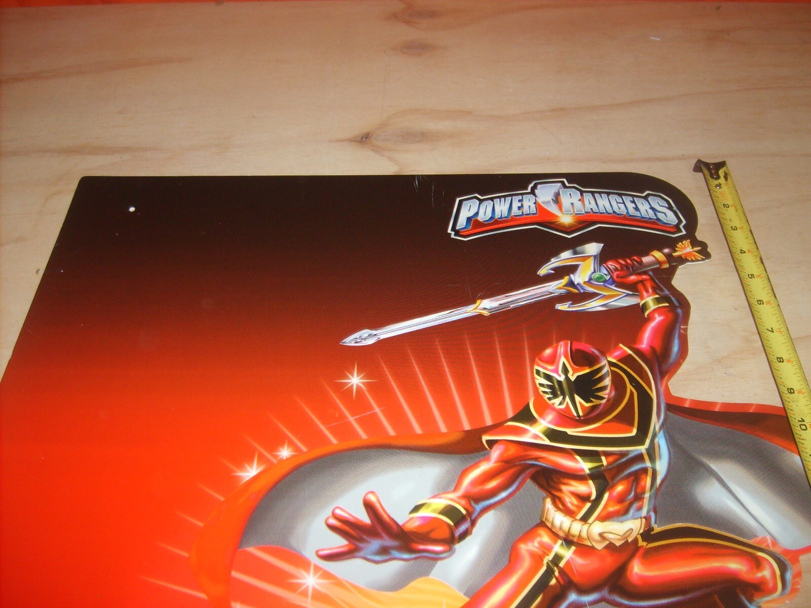 RARE MYSTIC POWER RANGERS PLASTIC END CAP TWO SIDED STORE DISPLAY ( TARGET)