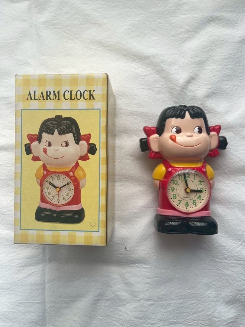 Fujiya Peko Chan Alarm Clock Talking Table Watch Boxed Rare Vintage Japan