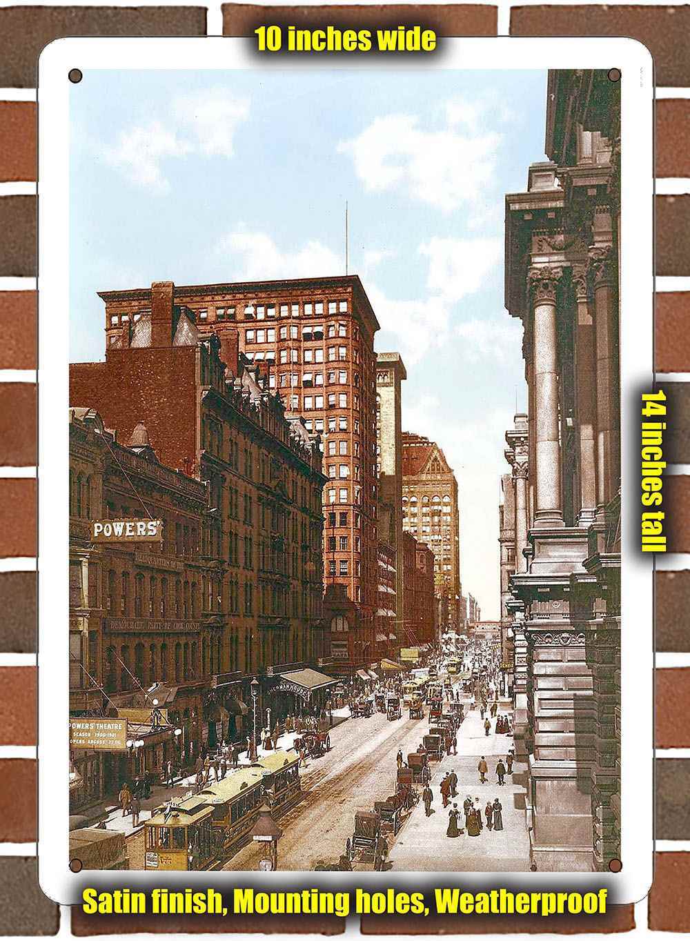 Metal Sign – 1900 Randolph Street and LaSalle Chicago- 10×14 inches
