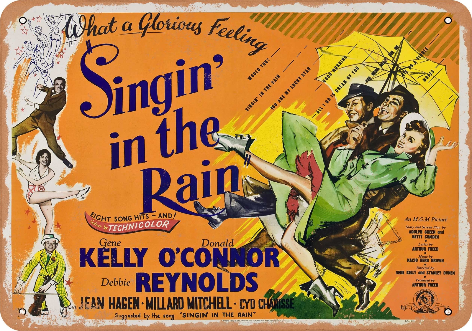 Metal Sign – Singin’ in the Rain (1952) 1 – Vintage Look