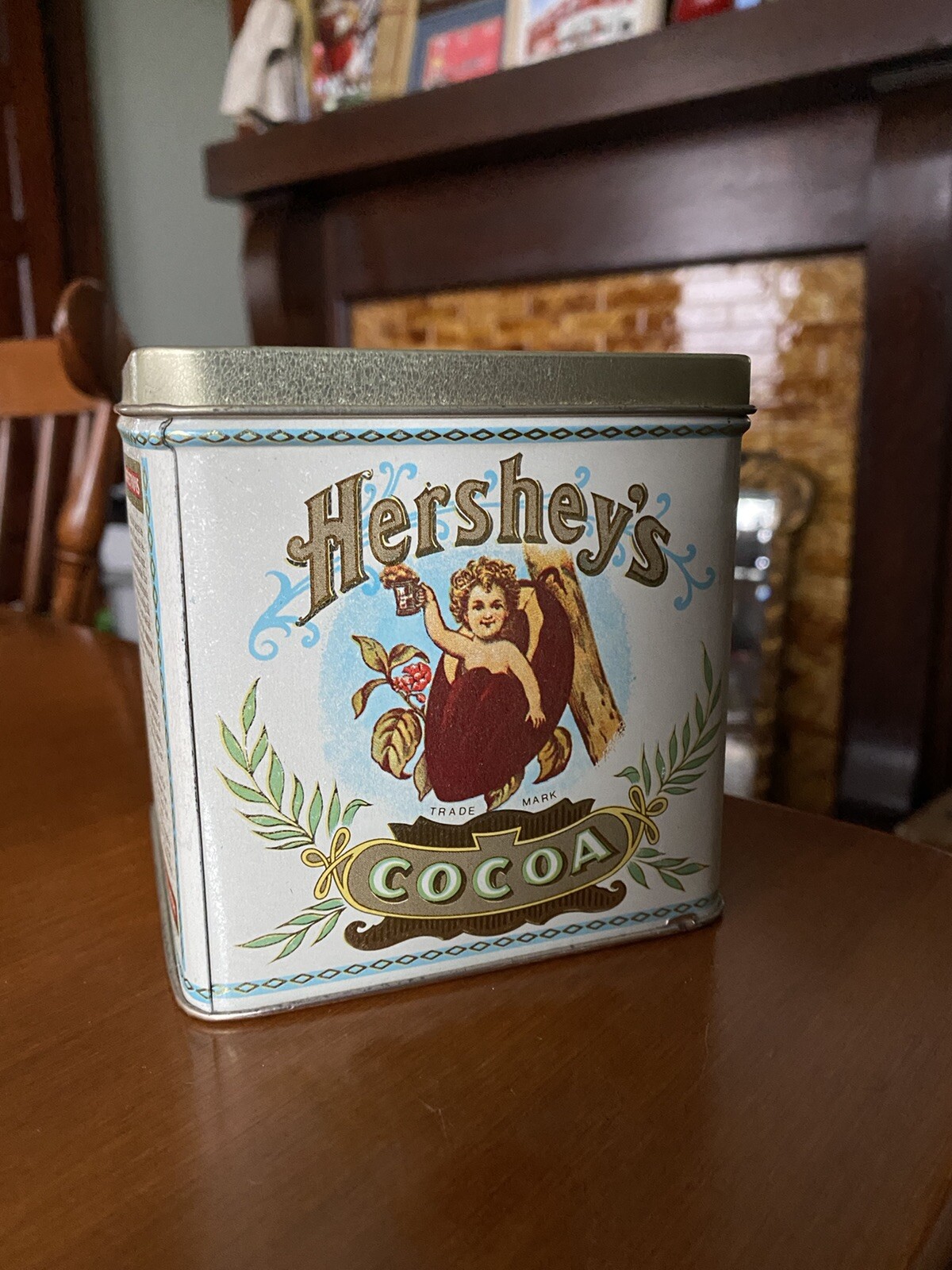 Vintage Hershey Cocoa Tin Lancaster Pa Plant Child in Cocoa Bean