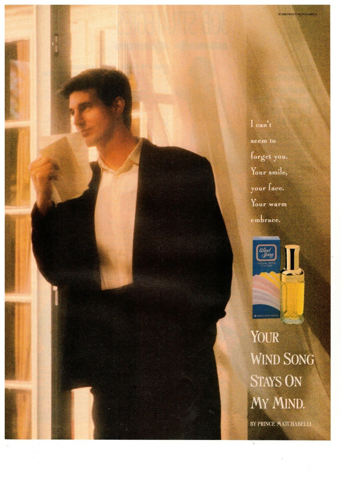 Wind Song Scented Letter Nostalgia Vintage 1984 Print Ad