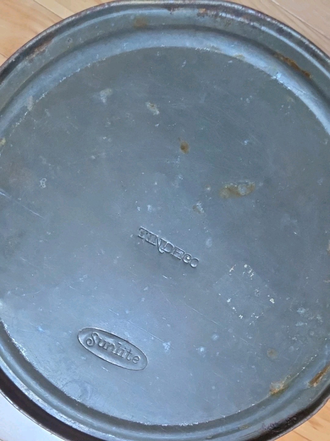 Antique Art Nouveau Cook Coffee Tin Distressed Sunlite Tindeco Rustic READ