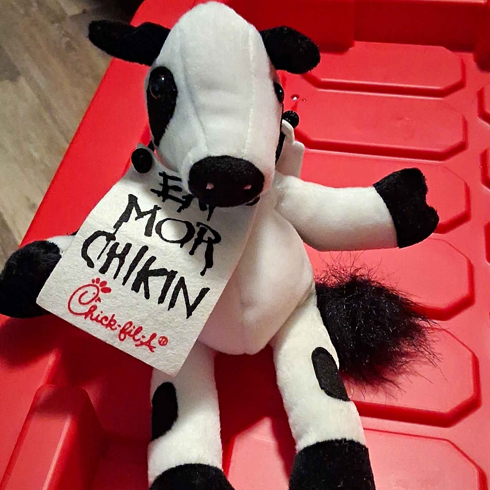 Chick-fil-A Eat Mor Chikin Plush Cow Advertising Doll Stuffed Animal White/Black