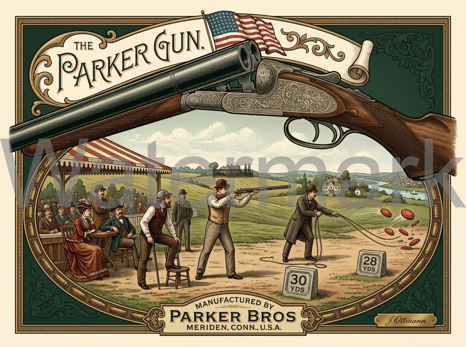 The Parker Gun z62 Metal Sign 3 Sizes to Choose From