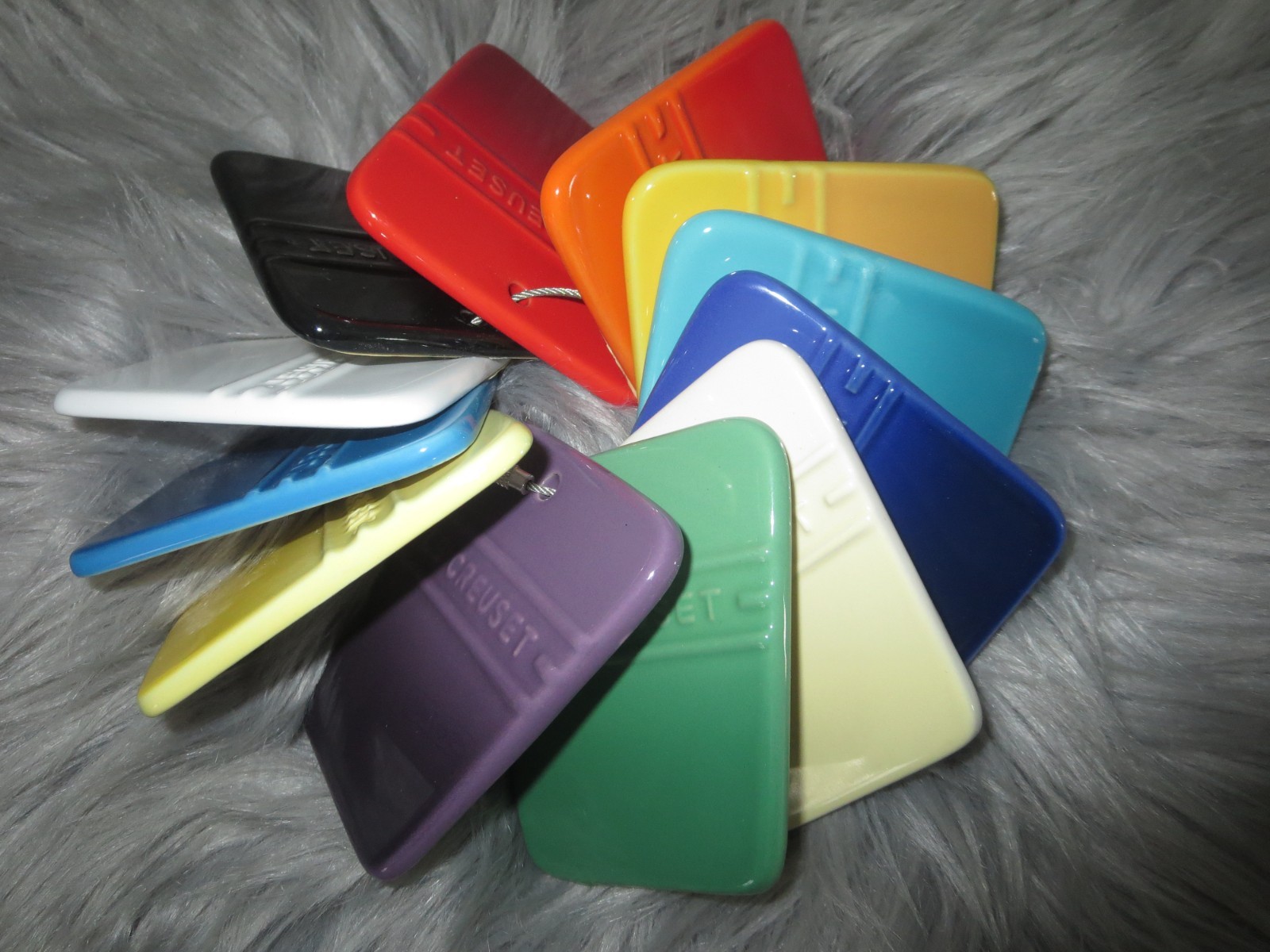 VINTAGE LE CREUSET STORE DISPLAY RETIRED COLOR SAMPLE TILES- 2010-2013-RARE