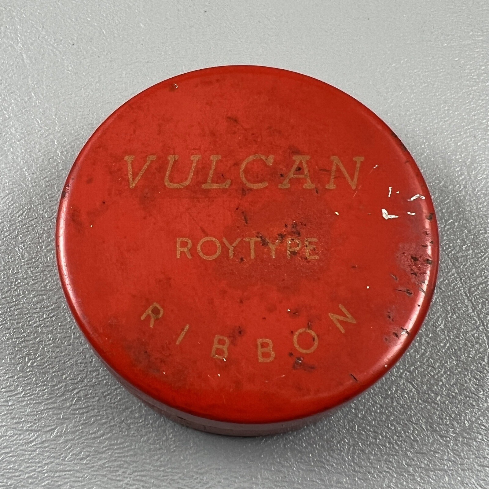 Vintage Vulcan Roytype Ribbon Empty Tin Container Royal Typewriter Co