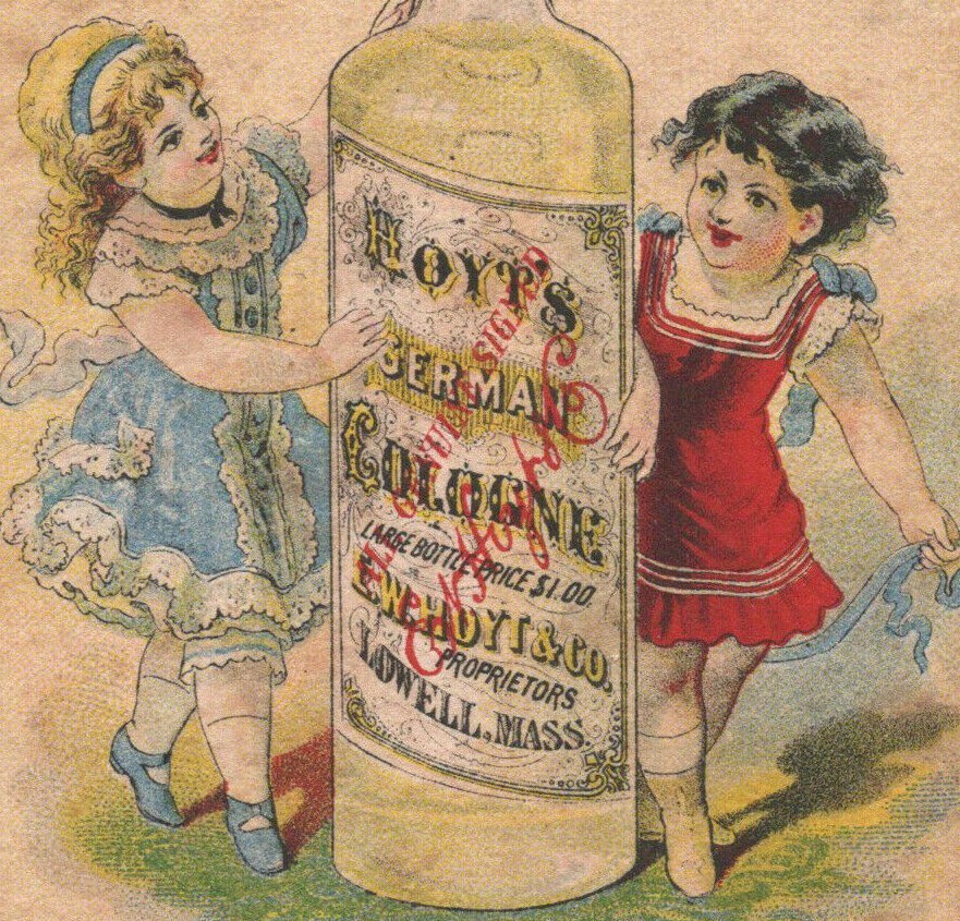 1880s Hoyt’s German Cologne Perfume EW Hoyt Co Lowell Massachusetts Trade Card 2
