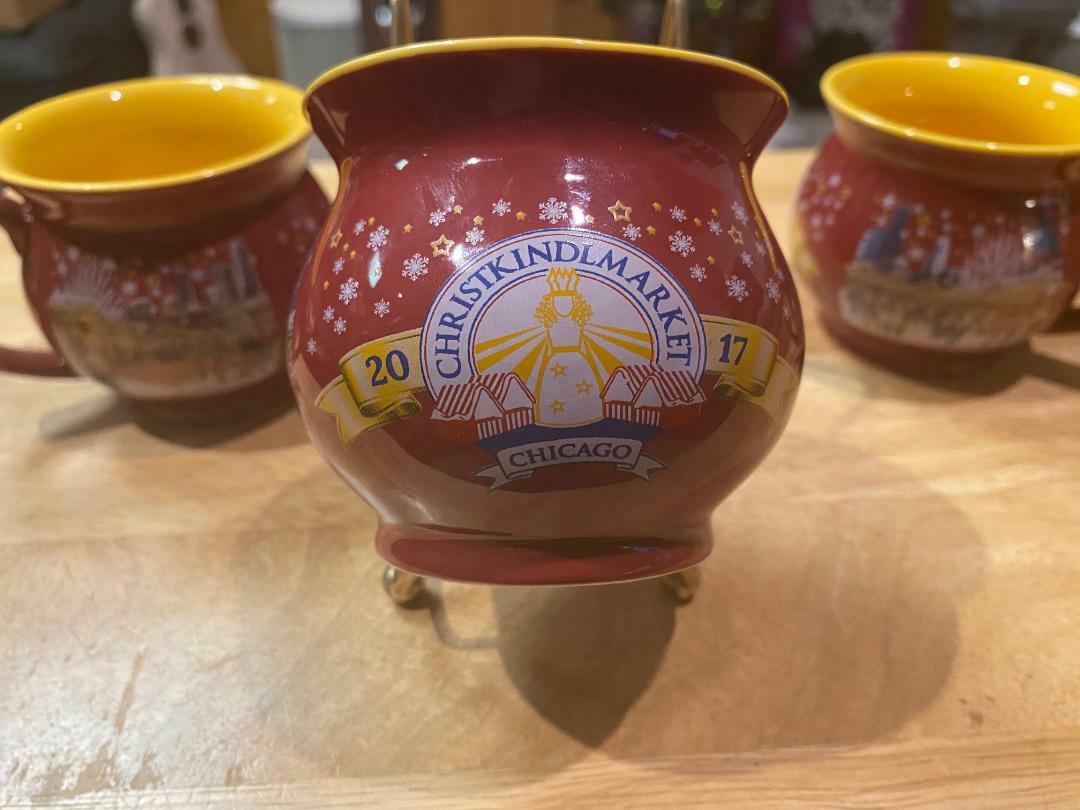 Christkindlmarket Chicago Maroon/Yellow Christmas German Market Mug 2017