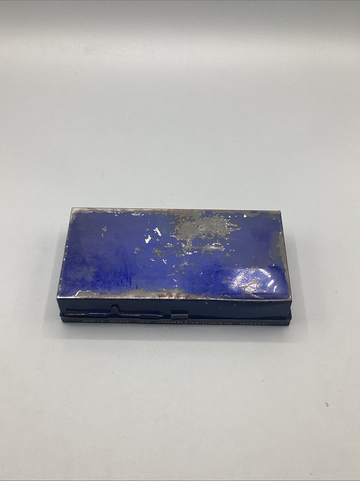 Vintage GOOD Mfg Co NY GOODS Cap Threads / Nut Washers Metal Case Tin Box