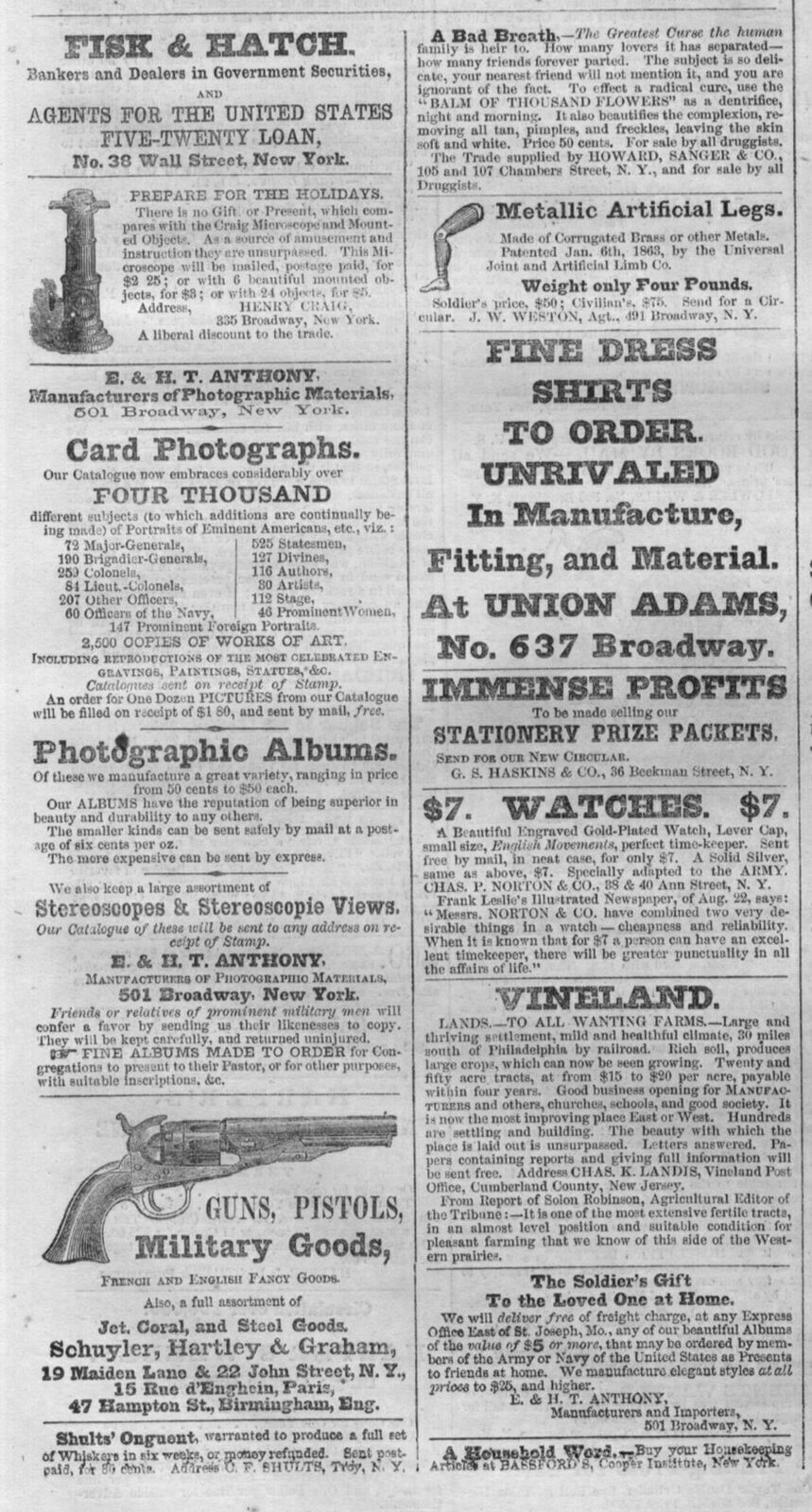 METALLIC ARTIFICIAL LEGS ONLY FOUR POUNDS BANKERS FISK & HATCH MILITARY GOODS