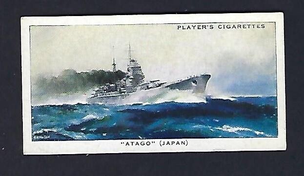 1939 Trade Card Celebrated Ships #35, Players Cigarettes, Tobacco, “Atago”