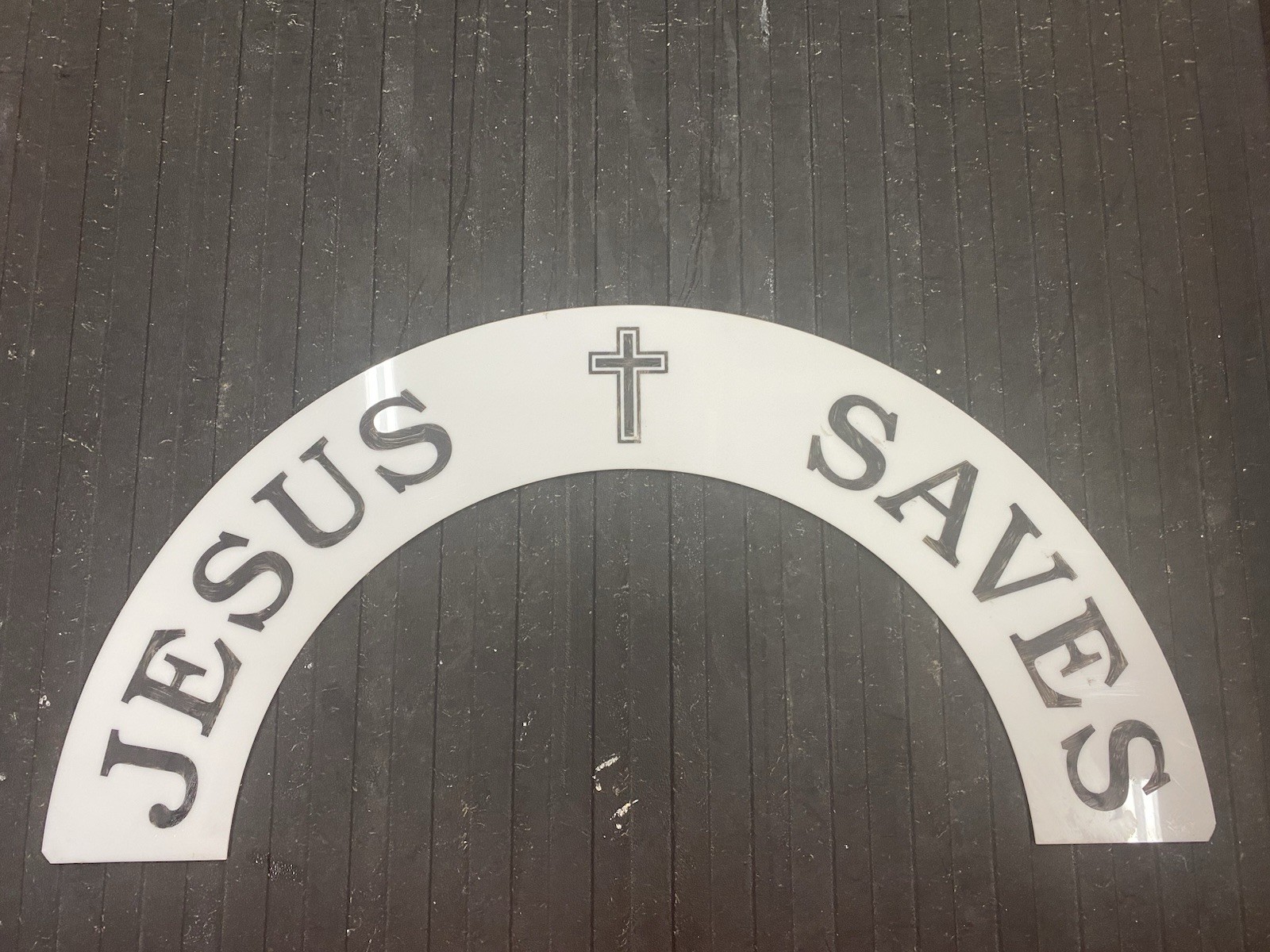 Cleveland Neon Clock Jesus Saves marquee insert Sign Electric Company