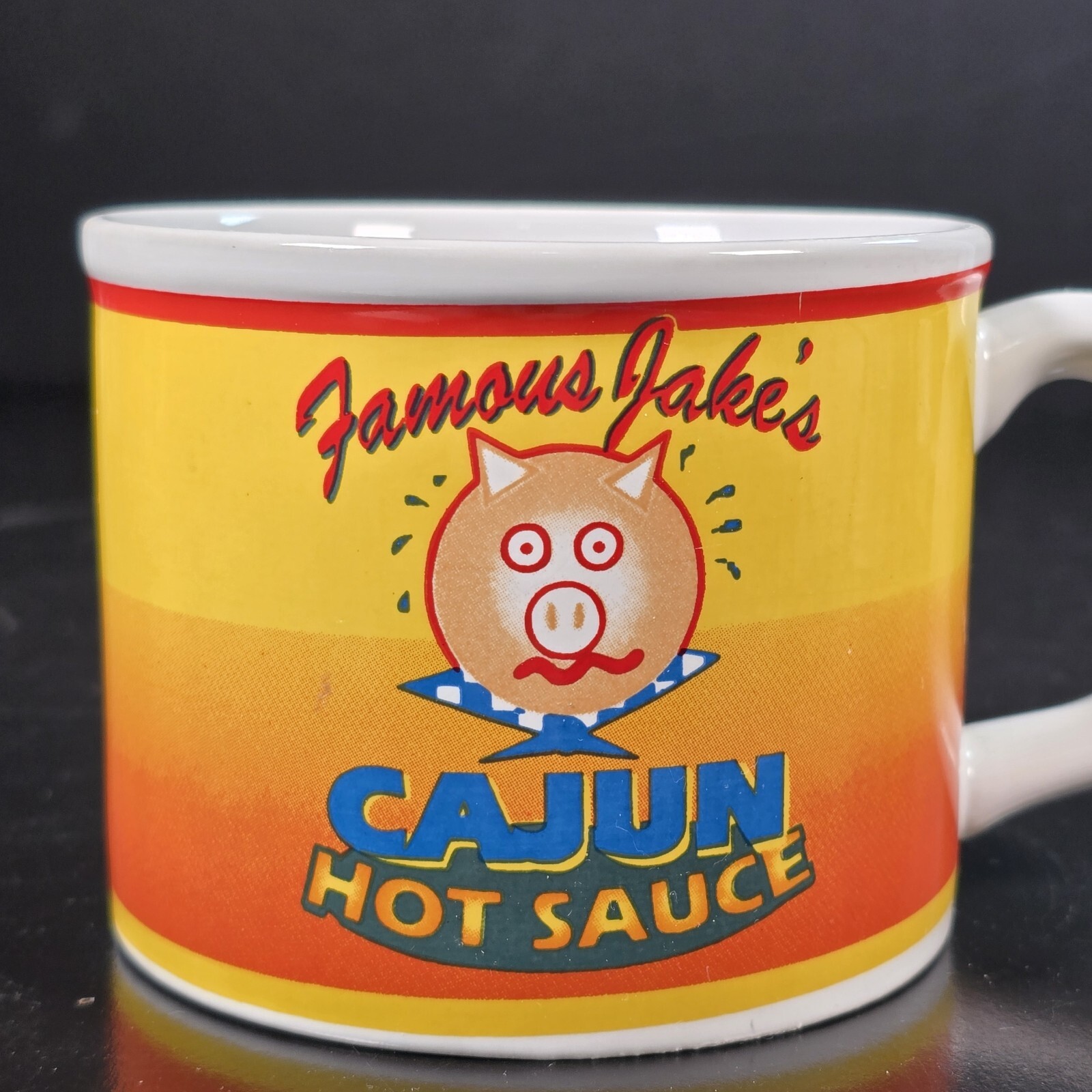 Vintage Bay Island Soup Bowl Famous Jake’s Cajun Hot Sauce Mug Cup