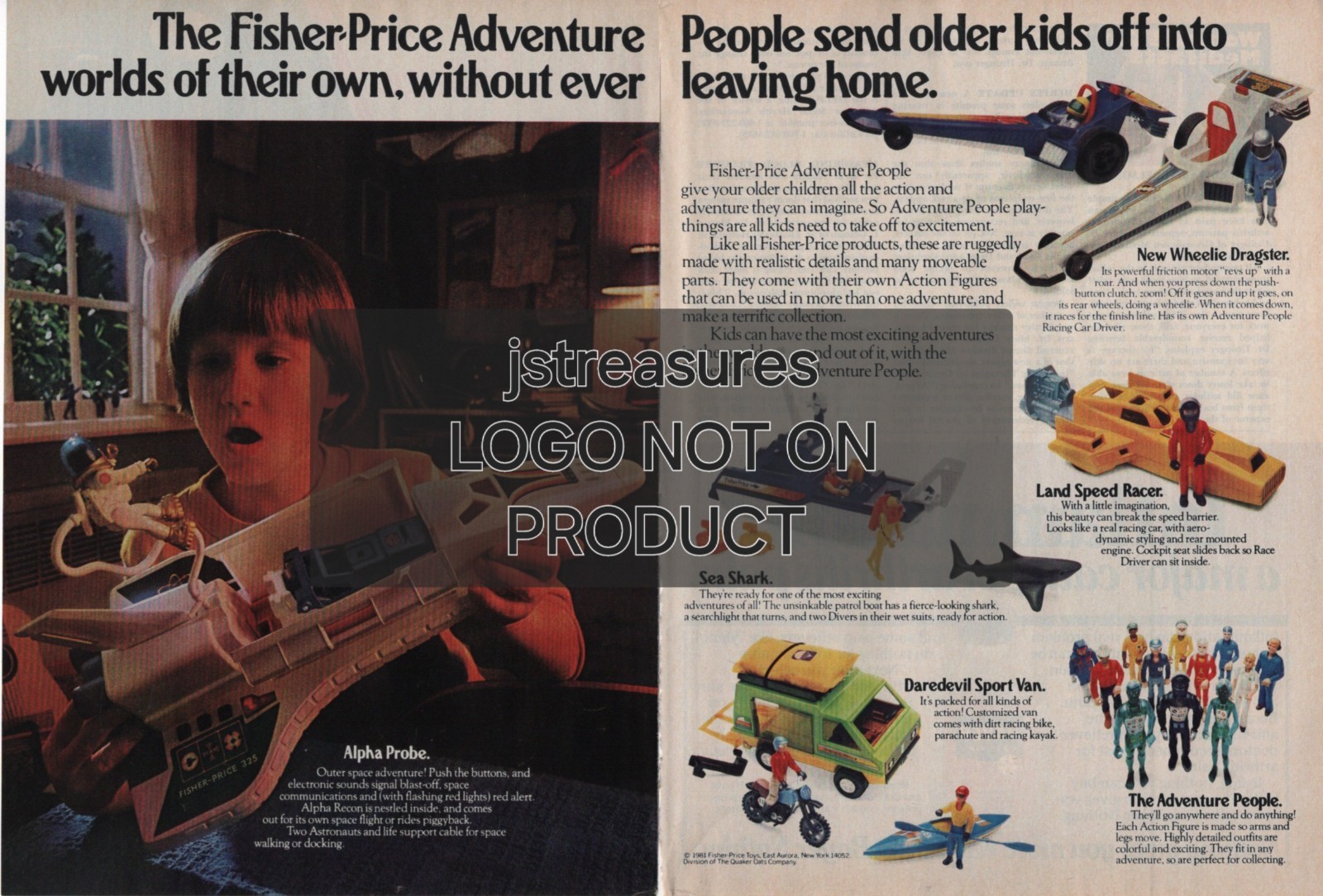 2-Page Fisher-Price Toys Vintage Magazine Print Ad from 1981