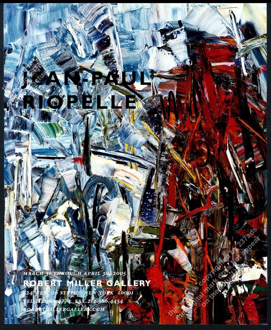 2005 Jean Paul Riopelle painting NYC gallery show vintage print ad