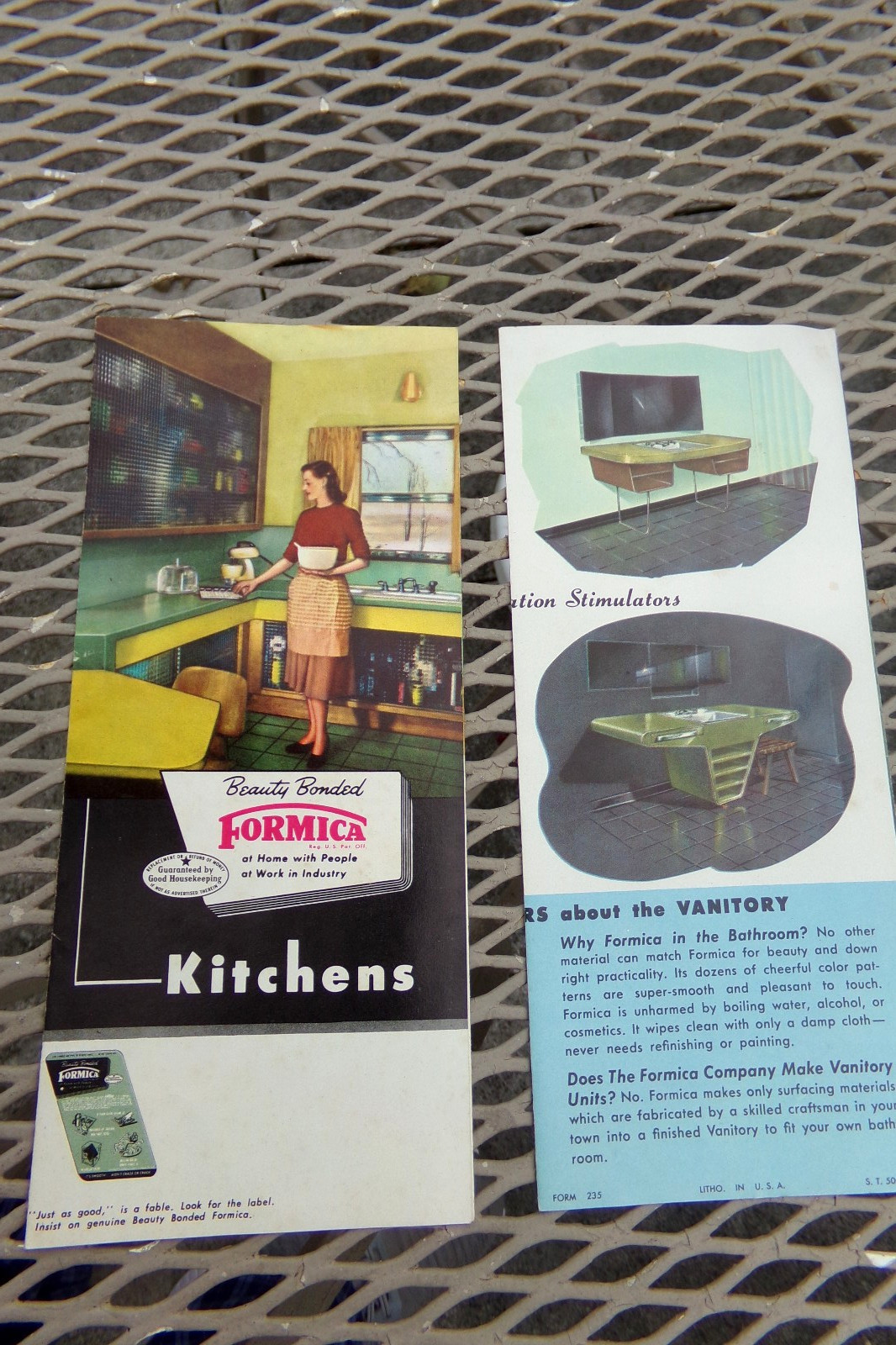 2 Vintage Formica 1951 Kitchen and Bathroom Counter Top Brochures