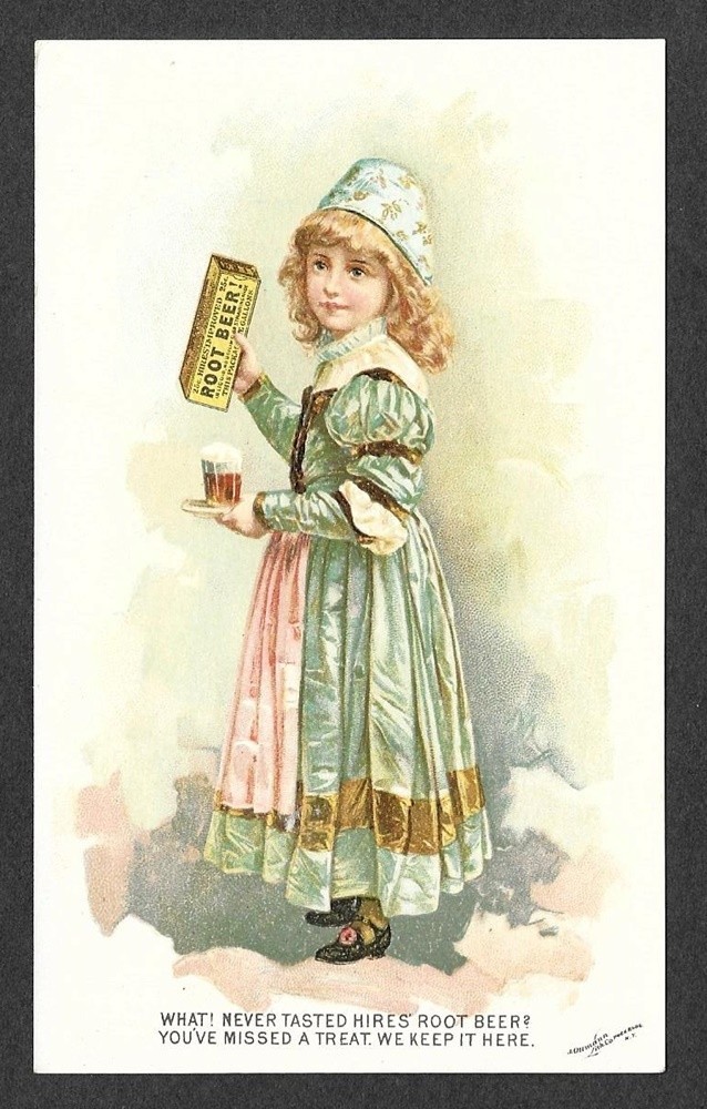Victorian Trading Card – Hires Root Beer – “Girl with Drink” (5Z4)