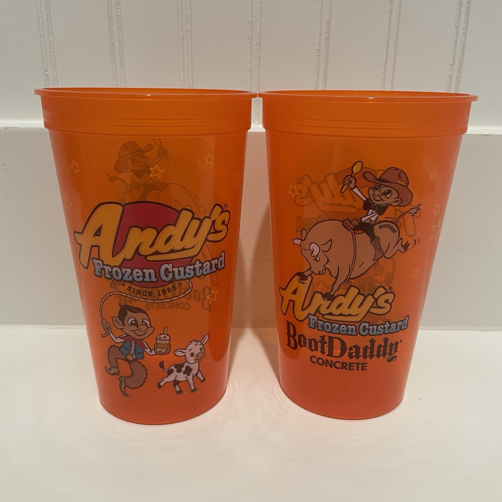 2025 Andy’s Frozen Custard BootDaddy Concrete Collectible Cup Set of 2