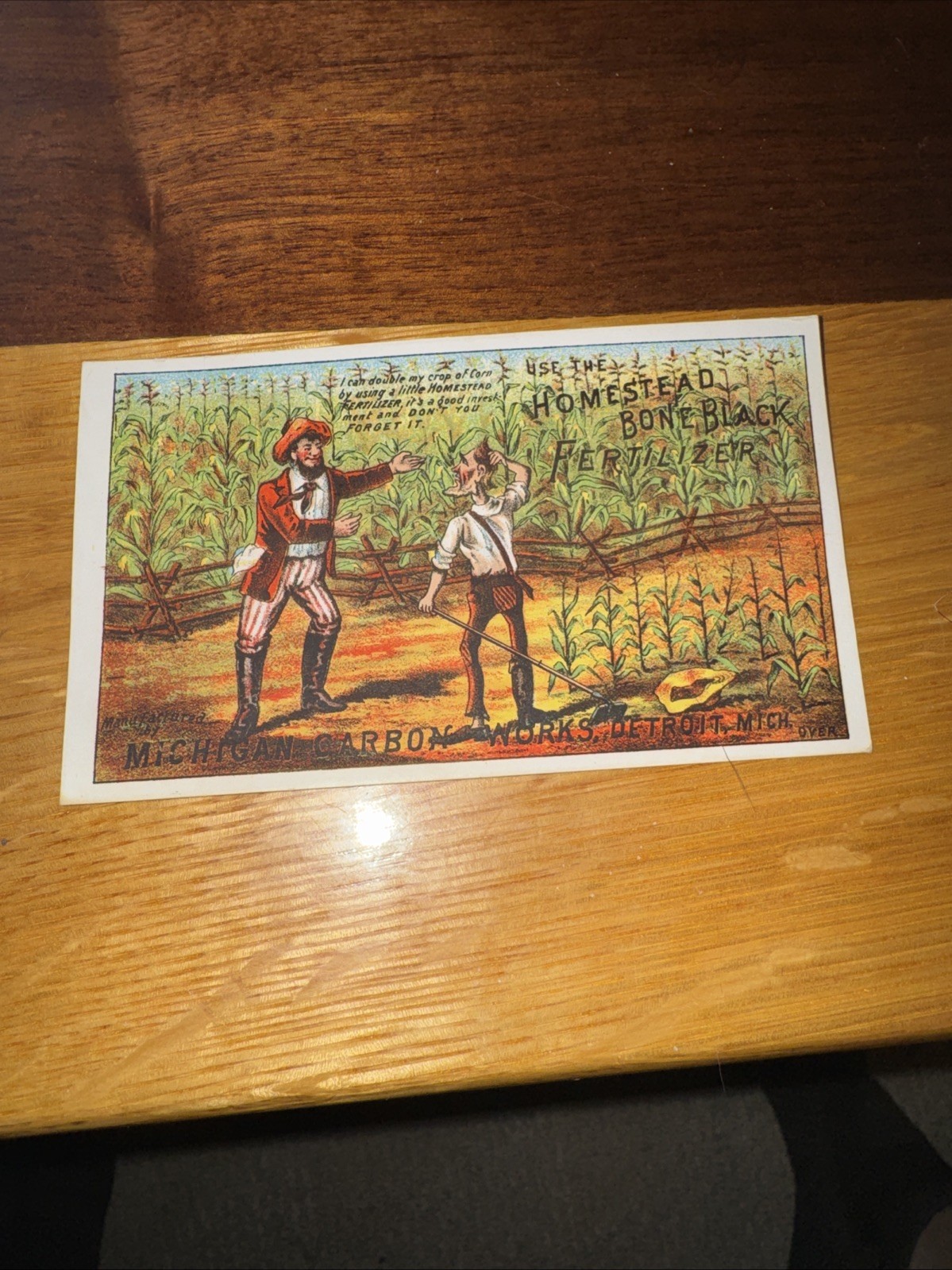 HOMESTEAD BLACK FERTILIZER Trade Card-DETROIT, MI -CARBON WORKS – T168