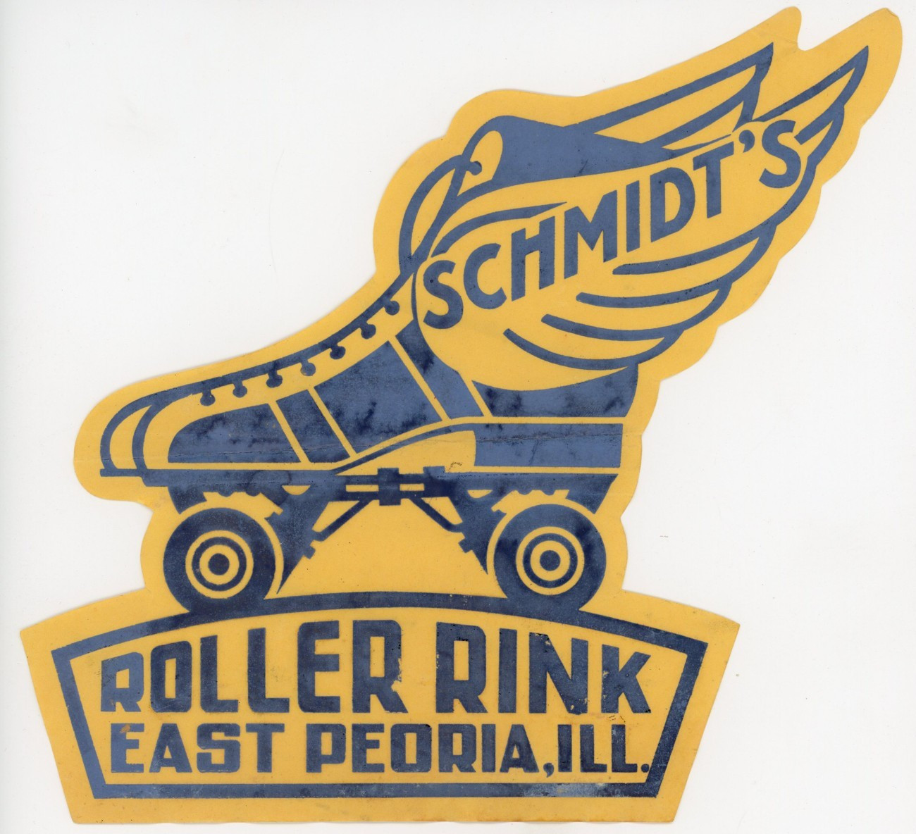 1930’s-50’s Roller Rink East Peoria, IL Schmidt’s Skating Label #KD