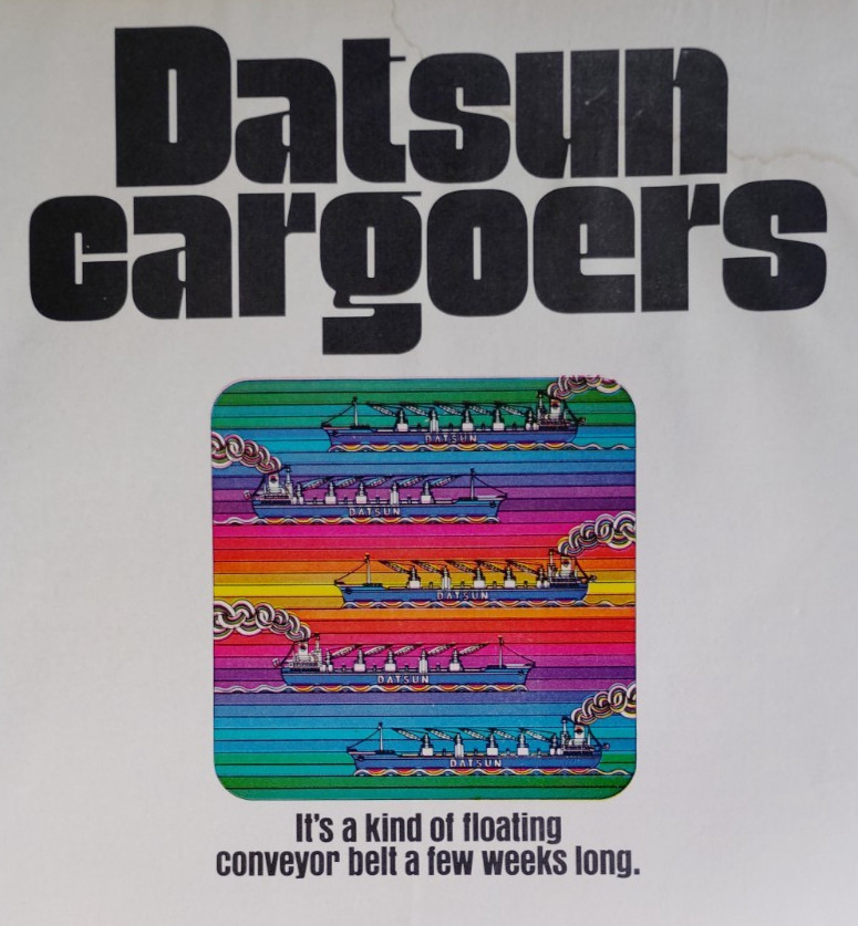Vintage Retro 1971 Ad Datsun Cars Shipped To The USA Cargoers 1900 Per Boat Load