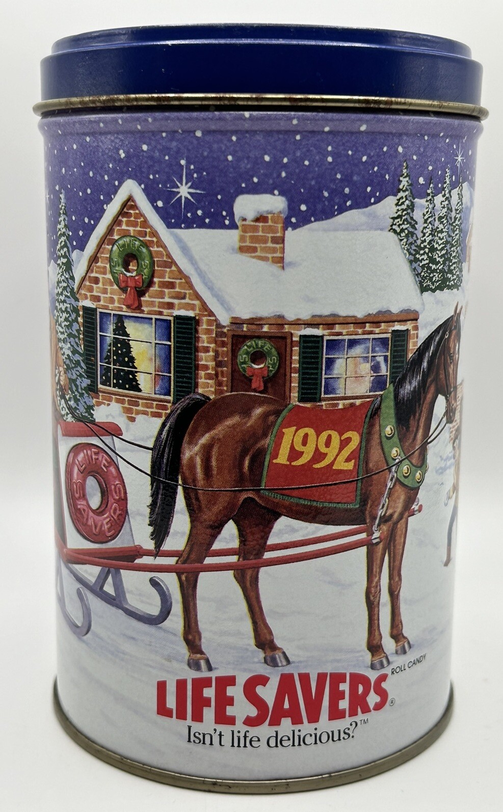 Life Savers Collectors Tin Limited Edition Christmas Holidays 80 Years Vtg 1992