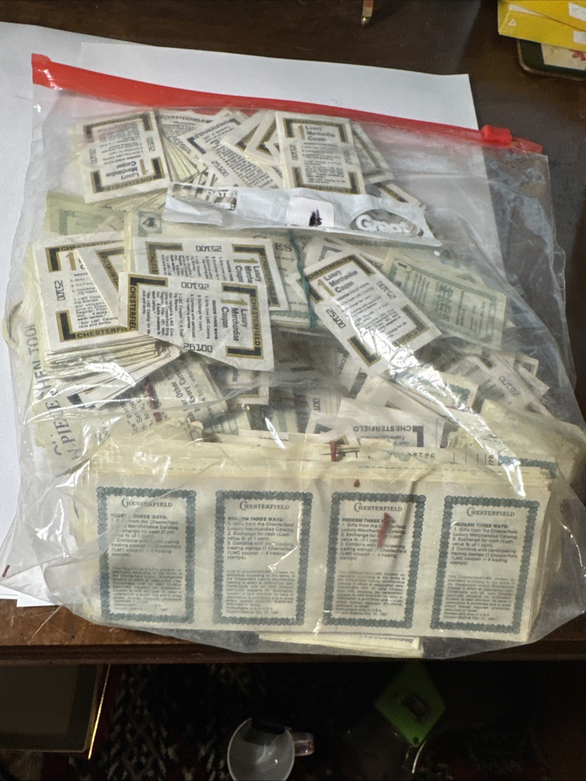 1970’s Chesterfield Luxury Merchandise Coupons Advertising Huge Lot Tobacco VTG