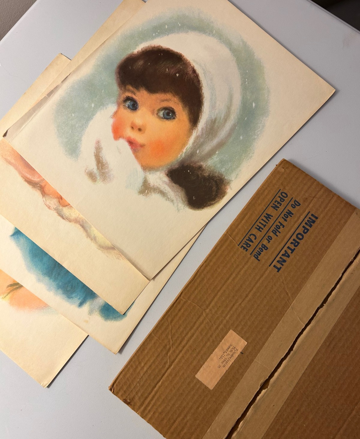 Vintage Set of 4 1960s Northern Tissue American Beauty Portraits Prints 11×14
