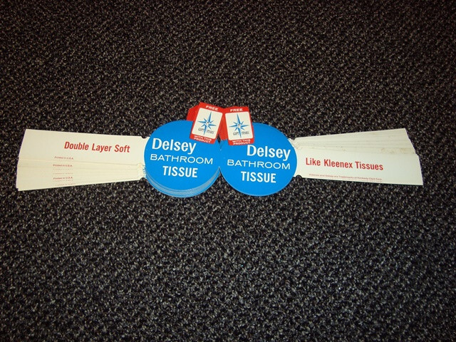 Circa 1960s Kleenex Die Cut Cardboard Foldable, Double-Sided Displays-26 In All