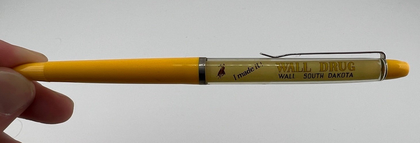 Vintage Wall Drug Wall, South Dakota Advertising Souvenir Pen