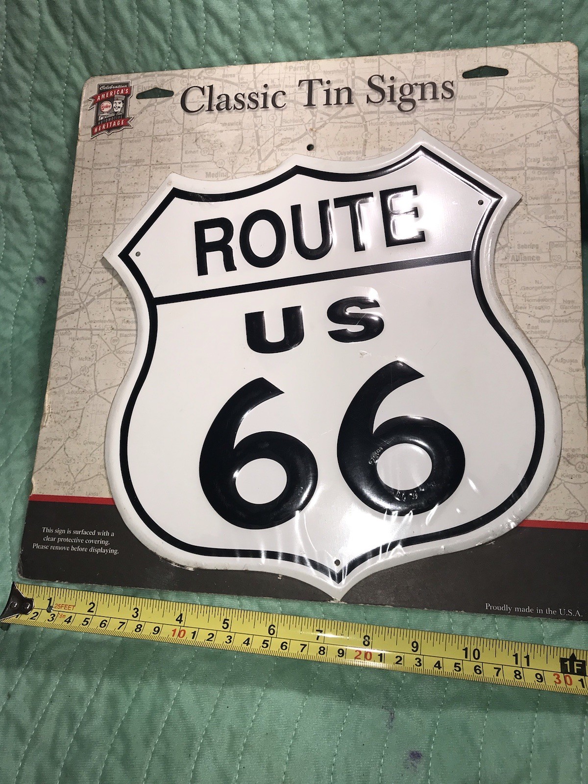 ROUTE 66 US Shield WALL ART Decor METAL Classic TIN SIGN NEW