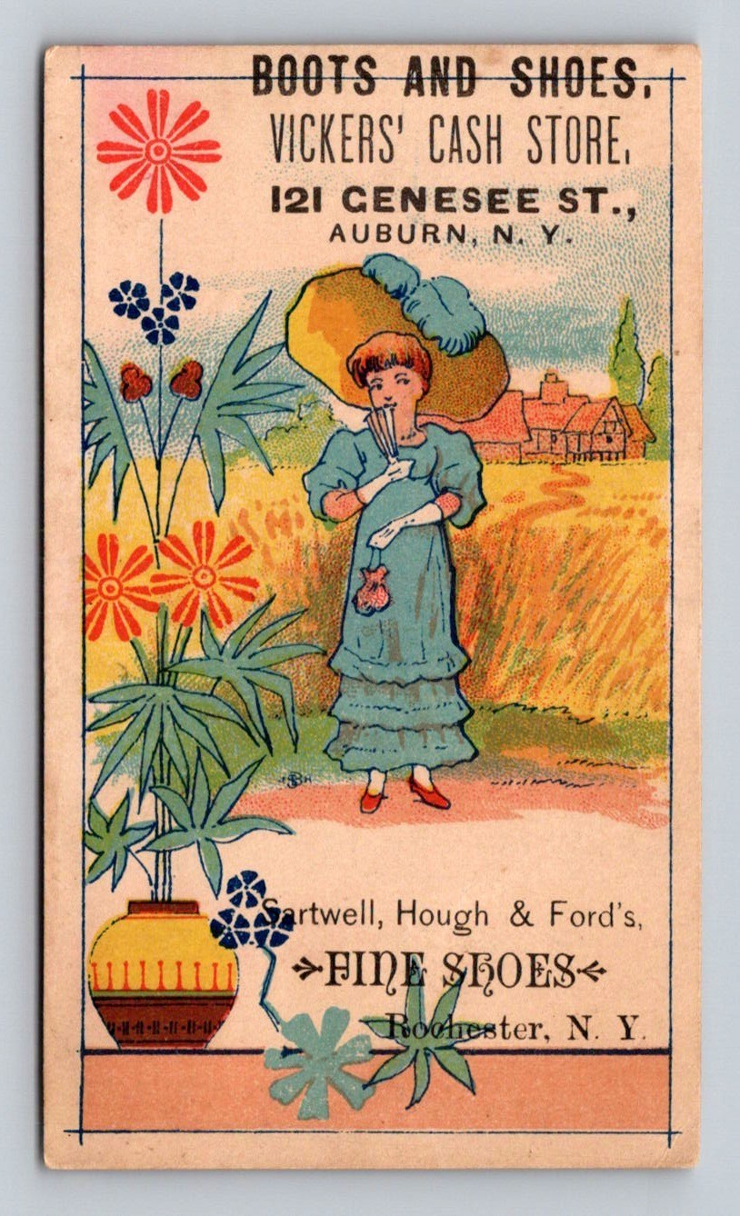 Vickers Cash Store Boots Shoes Auburn Trade Card P894