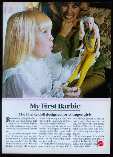 Vintage Mattel Toys Barbie Reproduction Print Advertising 17×12