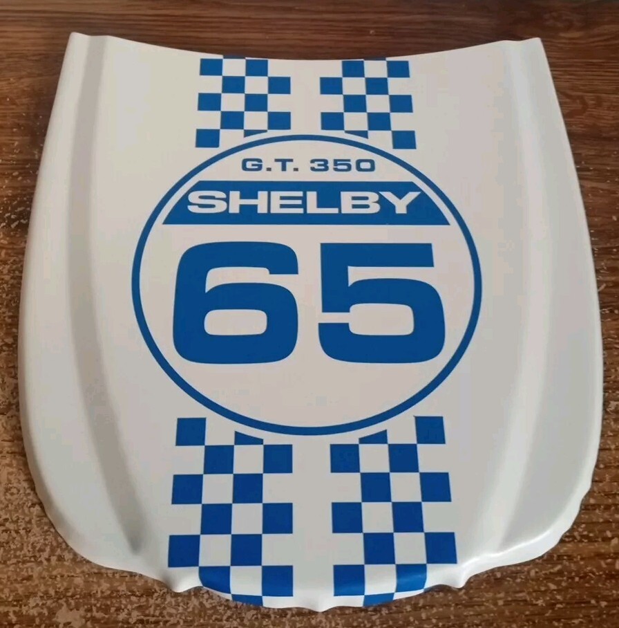 GT350 SHELBY MUSTANG METAL HOOD SIGN 10×11” LICENSED GM PRODUCT READY TO HANG