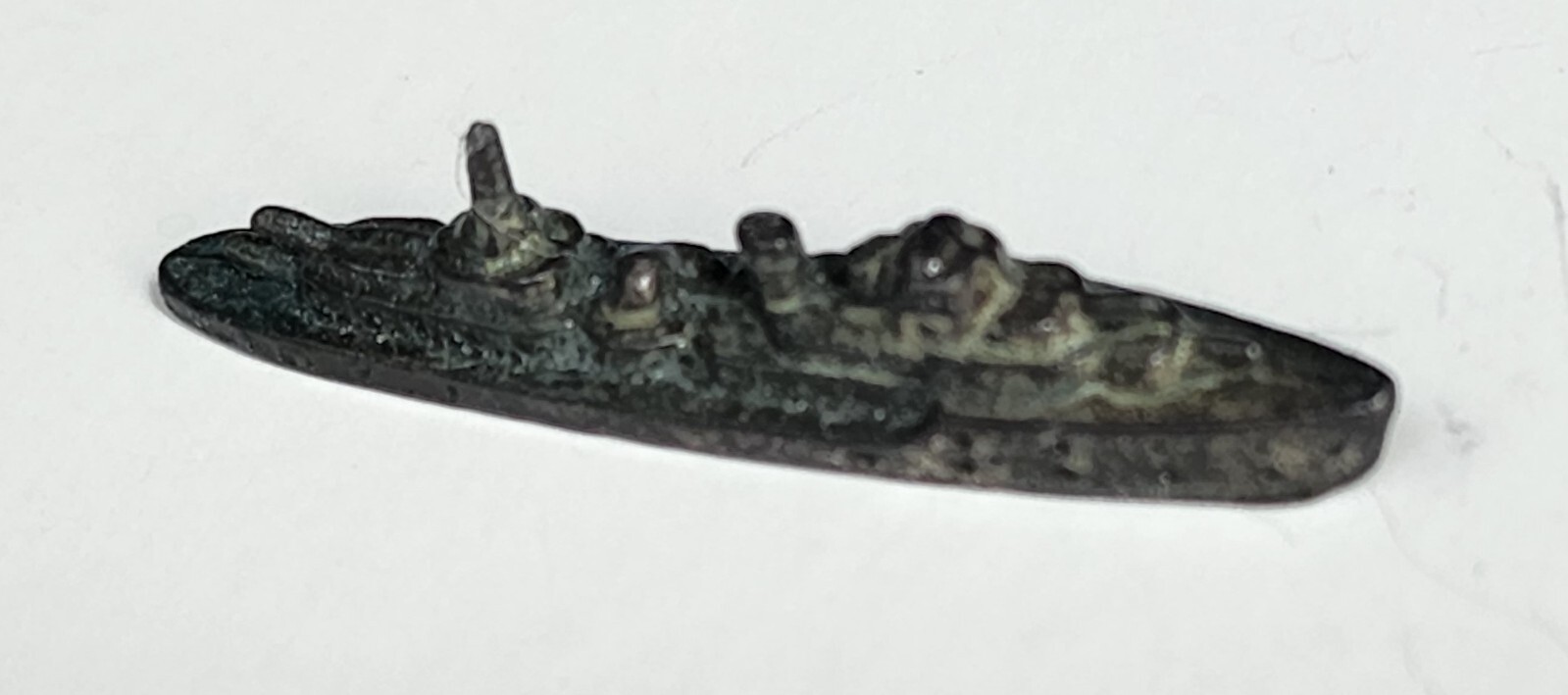 1941 DOWST Vintage Premium Cracker Jack Prize Tootsie Toy Battle Ship Cruiser