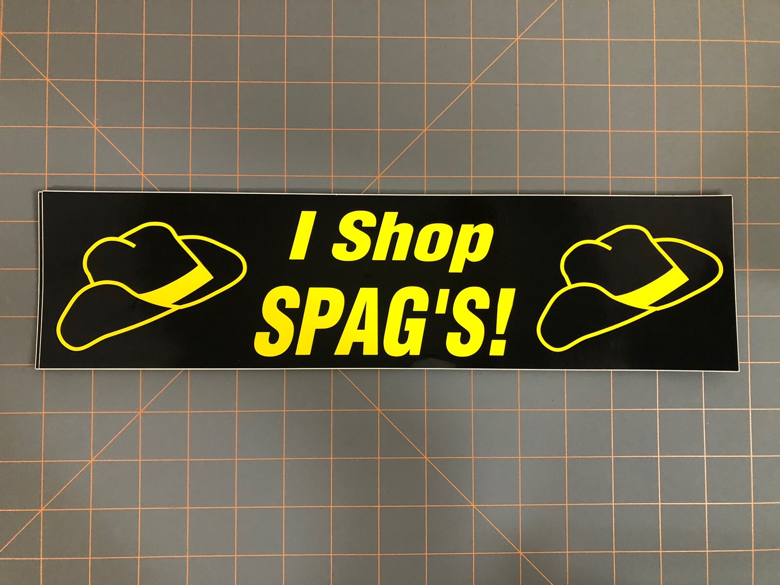 Vintage Spag’s Supply Shrewsbury “I Shop Spag’s!” Bumper Sticker