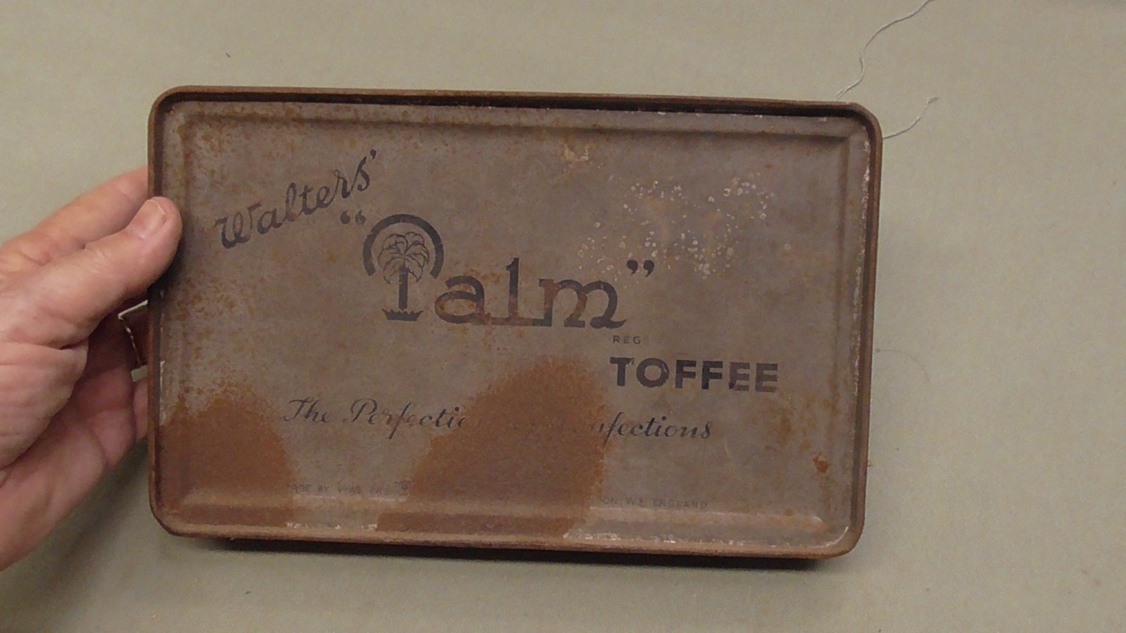 Vintage Litho tin Floral Confectionary Tin London Walter’s Palm toffee