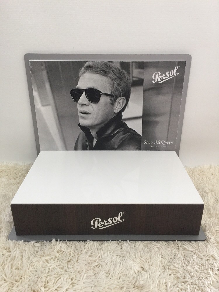 New Steve McQueen Persol Sunglasses Collectors Special Limited Edition Display
