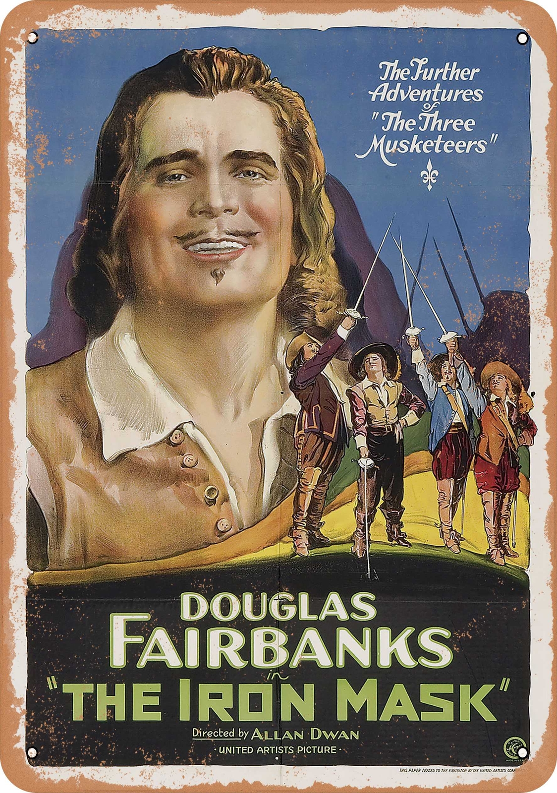 METAL SIGN – Iron Mask (1929) 3 – Vintage Look