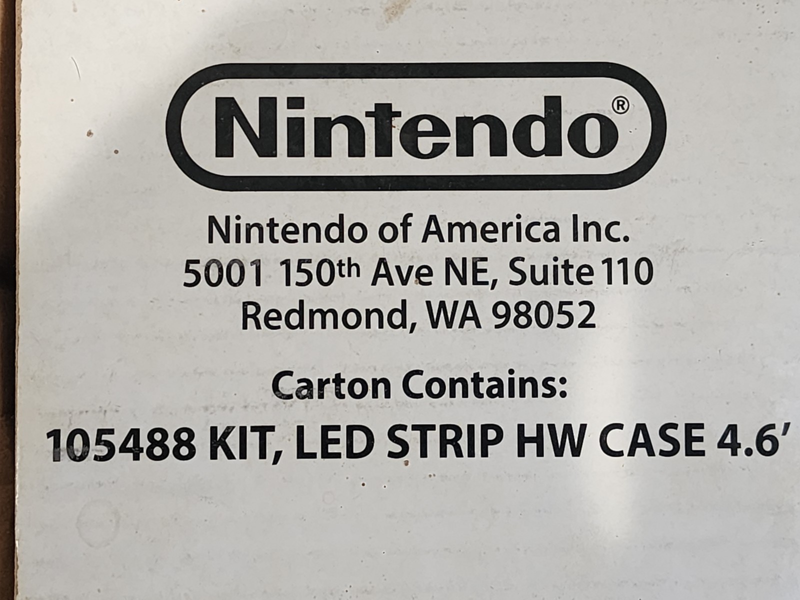 Nintendo Kiosk Display LED Strip Kit 105488 107389 Red OEM w/ AC Adapter