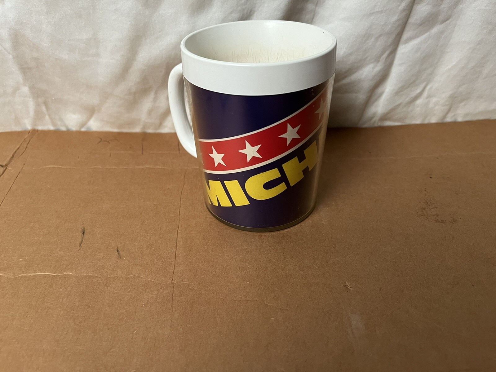 VINTAGE MICHELIN MAN THERMO-SERVE PLASTIC MUG