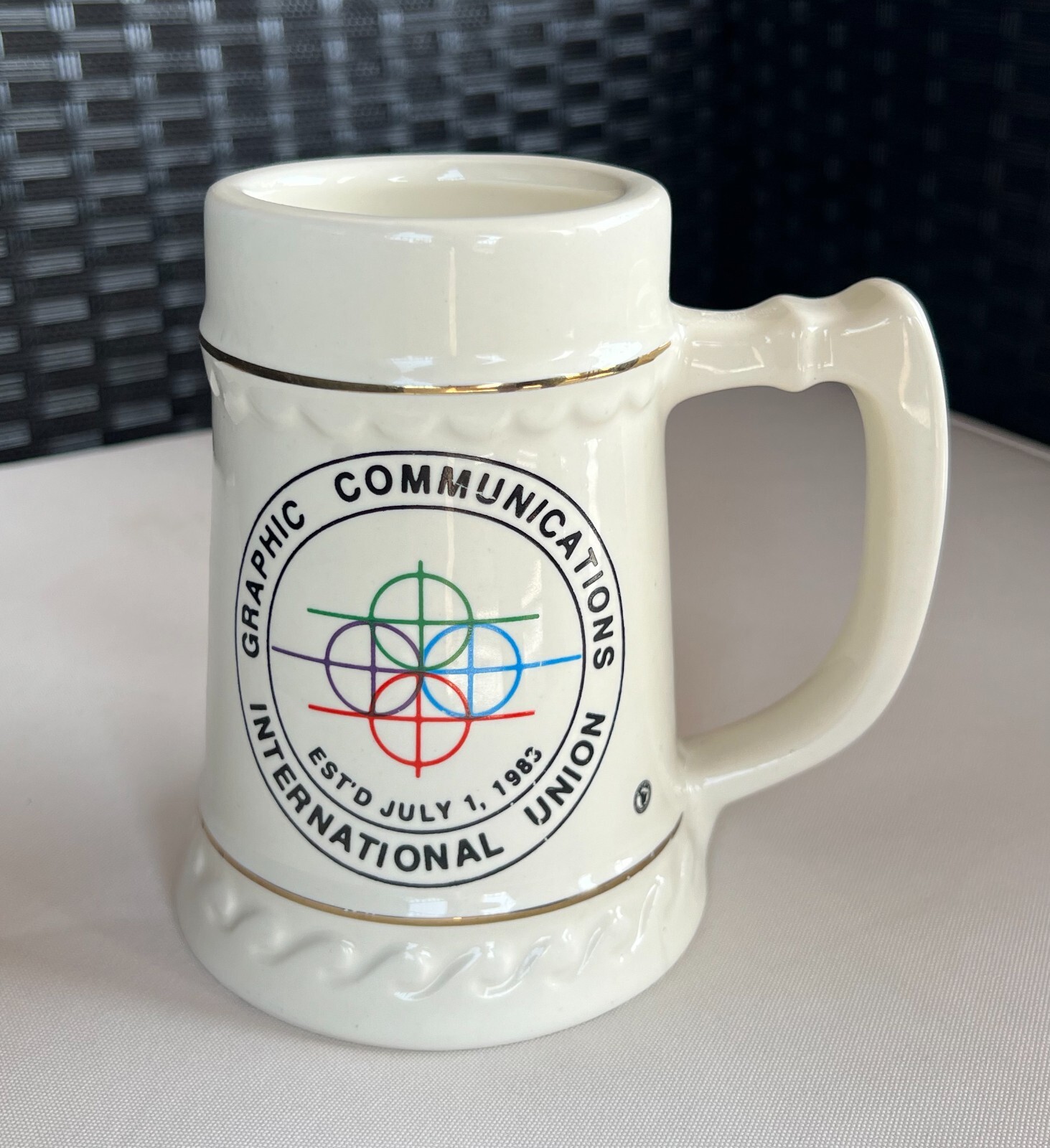GRAPHIC COMMUNICATIONS INTERNATIONAL UNION MUG/STEIN Teamsters UFCW 5.5″ GCIU