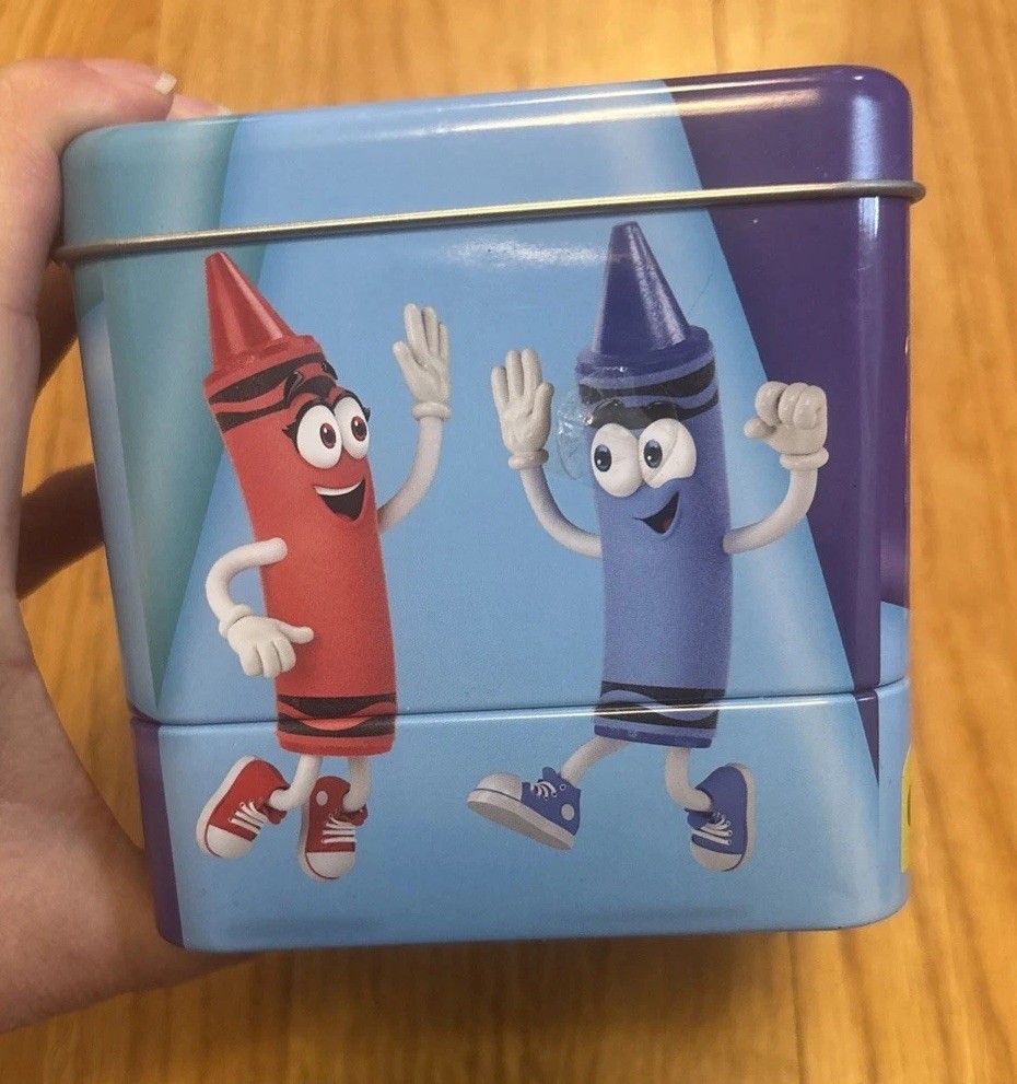 Hallmark Crayola Crayons Tin With Sharpener Organizer Storage Rare