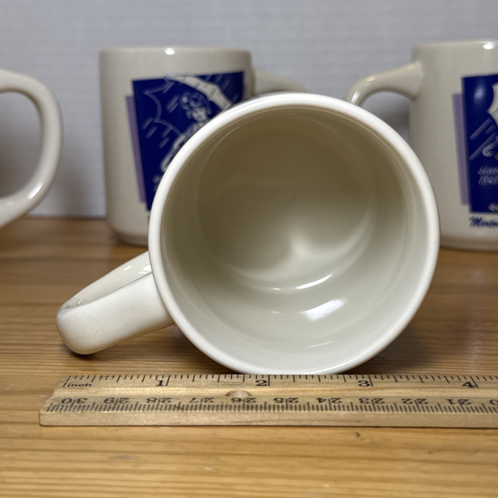 Vintage Morton Salt Mugs Lot Of 4 1914, 1921, 1956, and 1968, Bryan China