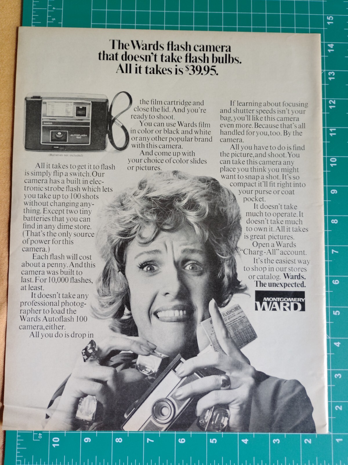 Vintage Ad The Montgomery Wards Camera That Doesn’t Take Flash Bulbs $39.95