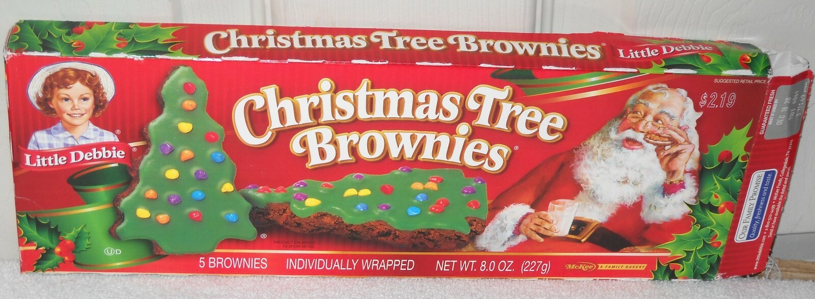 #11808 Little Debbie 2020 Christmas Tree Brownies with Gift Tags BOX ONLY
