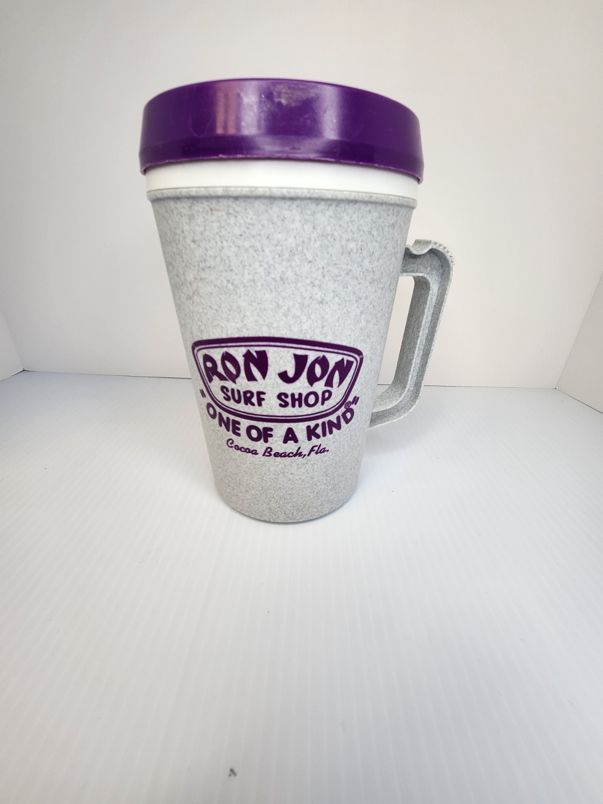 Vintage Ron Jon Surf Shop Insulated Travel Mug Cocoa Beach FL 90s